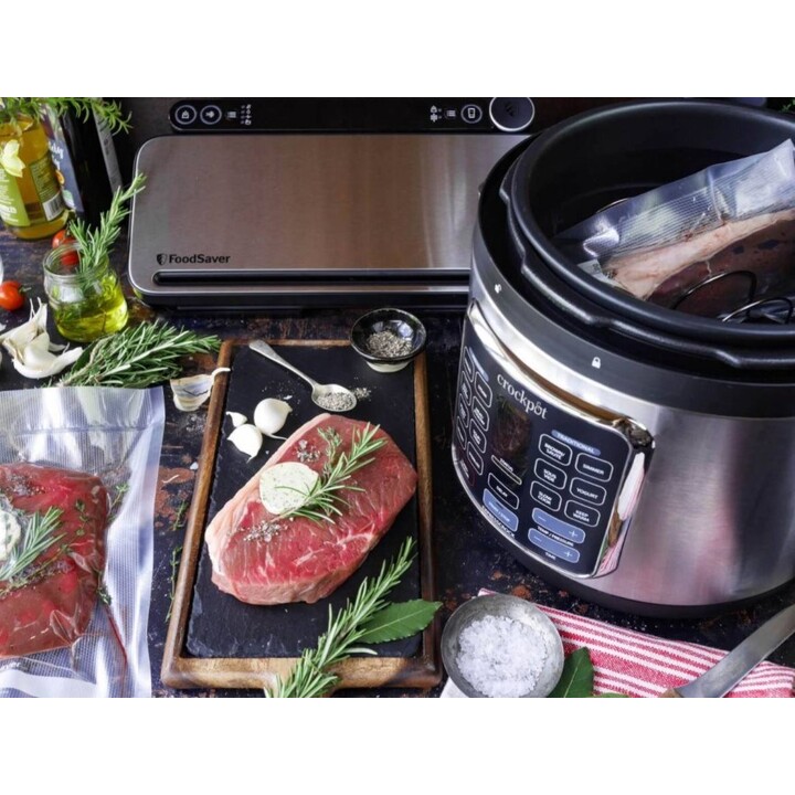 Pentola multifunzione Crock-Pot CSC062X da 5,6 L e 1400 W, colore nero, acciaio inossidabile.