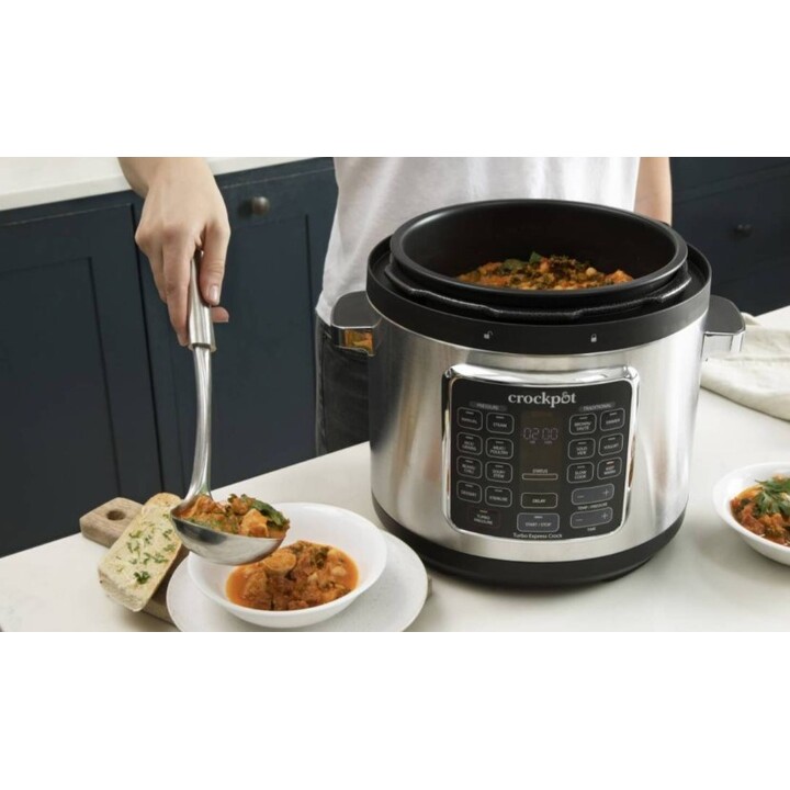 Pentola multifunzione Crock-Pot CSC062X da 5,6 L e 1400 W, colore nero, acciaio inossidabile.