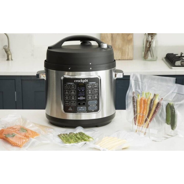 Pentola multifunzione Crock-Pot CSC062X da 5,6 L e 1400 W, colore nero, acciaio inossidabile.