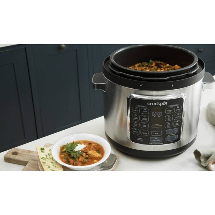 Pentola multifunzione Crock-Pot CSC062X da 5,6 L e 1400 W, colore nero, acciaio inossidabile.