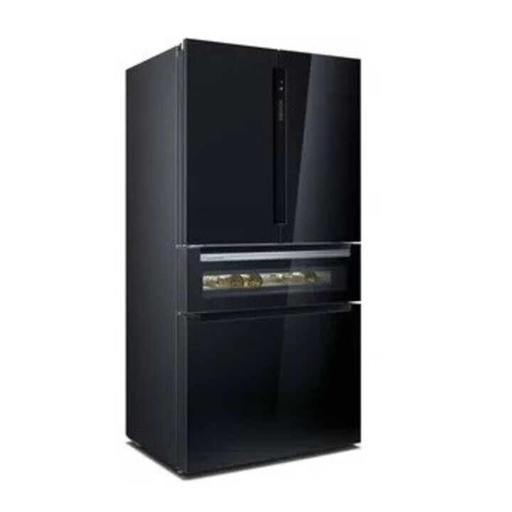 Siemens KF96RSBEA Side-by-Side Kühlkombination Freistehend 572 l Schwarz
