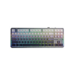 Teclado AULA Gasket F87 Degradado Gris SpaceCrystal RGB