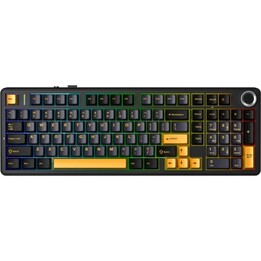 Teclado con junta F99 Pro Thunder Black con interruptores StarVector RGB de AULA
