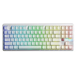 Clavier AULA Gasket F87 Pro V2 White Contour Engravered Star Vector RGB