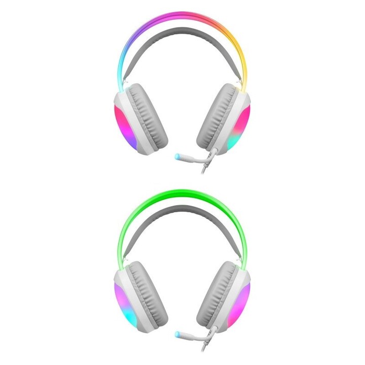 Fones de ouvido Defender Eclipse RGB brancos