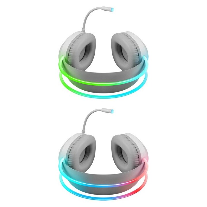 Fones de ouvido Defender Eclipse RGB brancos