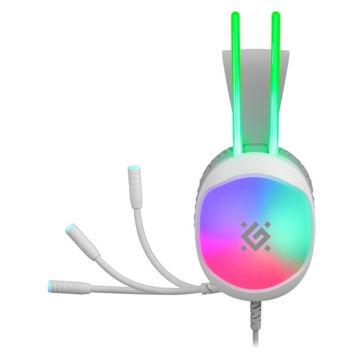 Fones de ouvido Defender Eclipse RGB brancos