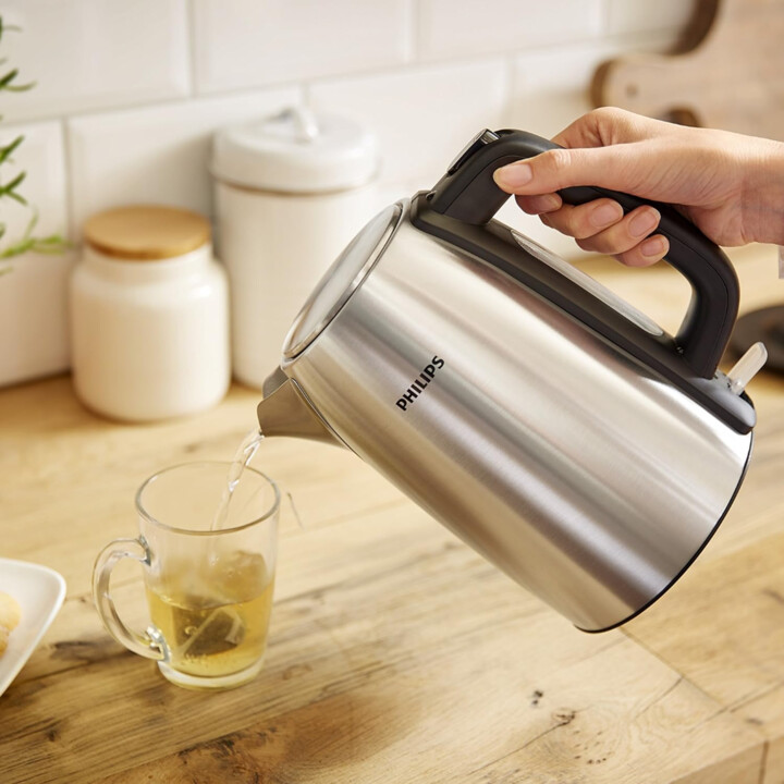 Philips Daily Collection HD9351/90 - Hervidor eléctrico (1,7 L, 2200 W, Acero inoxidable, Sin cable)