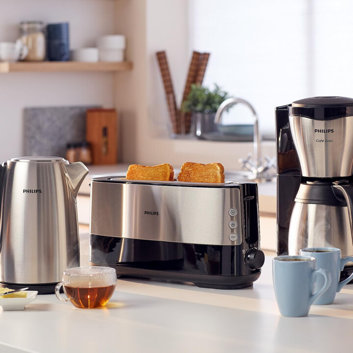 Philips Daily Collection HD9351/90 - Hervidor eléctrico (1,7 L, 2200 W, Acero inoxidable, Sin cable)