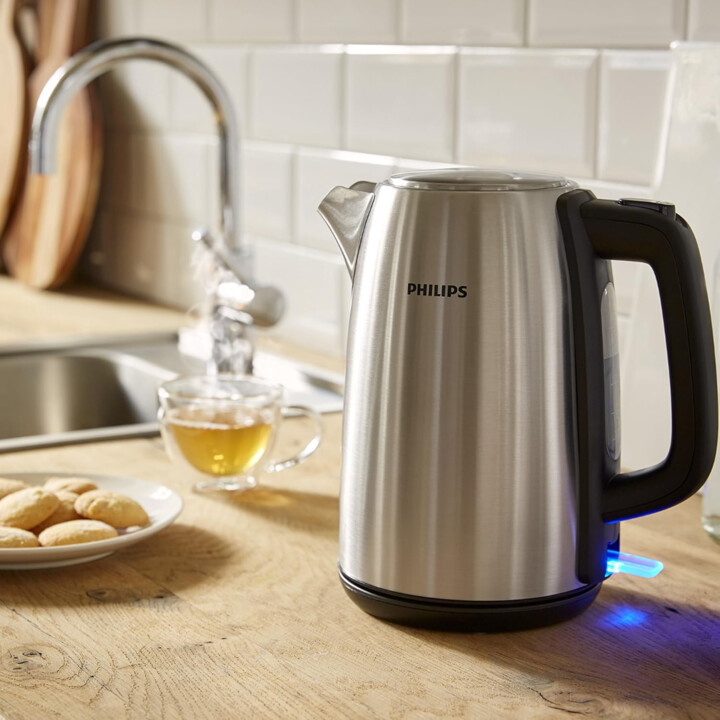 Philips Daily Collection HD9351/90 - Hervidor eléctrico (1,7 L, 2200 W, Acero inoxidable, Sin cable)