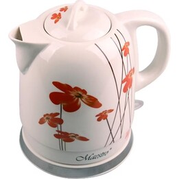 Feel-Maestro MR-066-RED FLOWERS elektrischer Wasserkocher 1,5 L 1200 W Rot, Weiß
