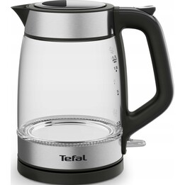 Tefal Hervidor eléctrico de vidrio 1,7 L 2200 W Negro, Plata, Transparente