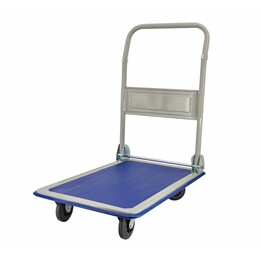 Carrello da magazzino AW a 4 ruote, pianale da 300 kg, 90x60 cm.