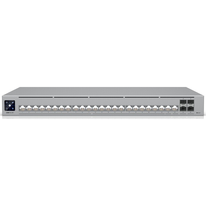 Ubiquiti UniFi USW-Pro-HD-24 Conmutador de red de capa 3 gestionado de 24 puertos a 230 Gbps y 50 W