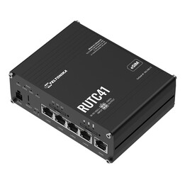 Router wireless Teltonika RUTC41 Dual Band (2,4 GHz / 5 GHz) 5G Gigabit Ethernet, colore nero.