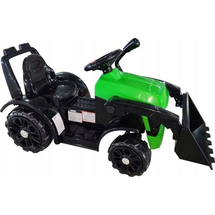Trator ZP1001B com bateria, caçamba verde e buzina (código 15140) da Lean Toys