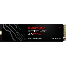 SanDisk Optimus GX PRO 8100 1TB M.2 2280 PCIe 5.0 NVMe SSD Velocidade de leitura 14900 MB/s Gravação 11000 MB/s