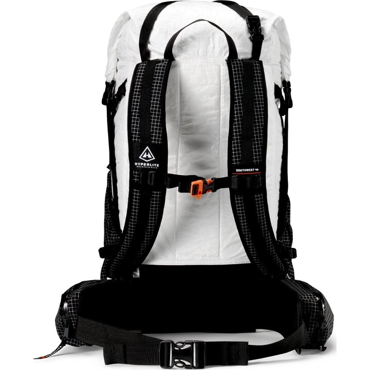Hyperlite Mountain Gear Southwest 40, Ultralight Dyneema Backpack, White 40L, Size XL