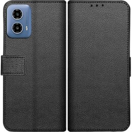 Just in Case Capa clássica para carteira - Motorola Moto G34, preto