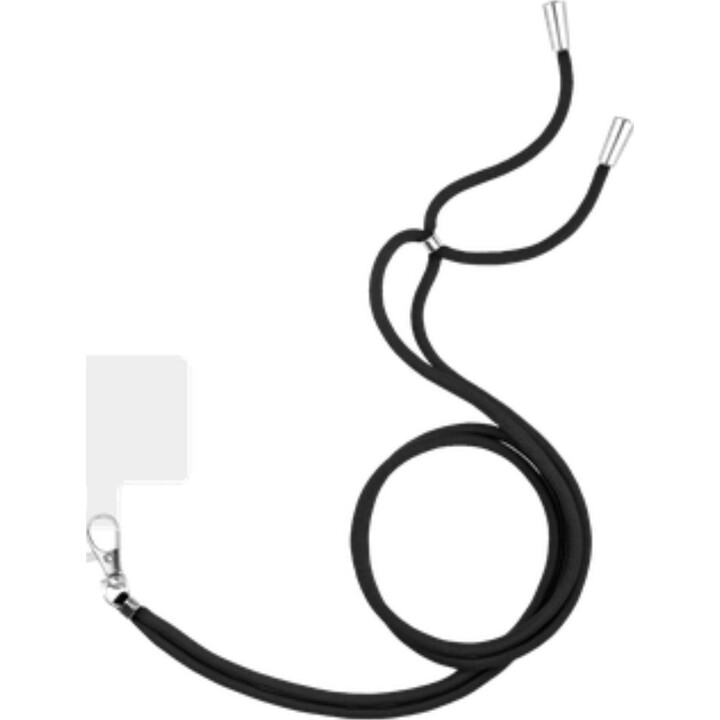 Just in Case Case with Lanyard - Samsung Galaxy S24 Plus - Soft TPU Protective Case with Necklace - Black