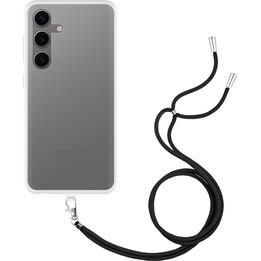 Just in Case Case mit Lanyard für Samsung Galaxy S24 - Weiche TPU-Schutzhülle mit Halskette - Klar