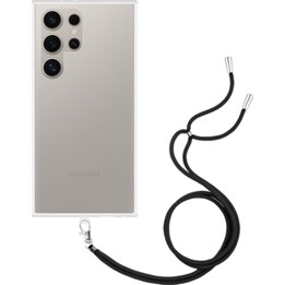 Custodia Just in Case con cordino - Samsung Galaxy S24 Ultra - Custodia protettiva in morbido TPU con collana - trasparente