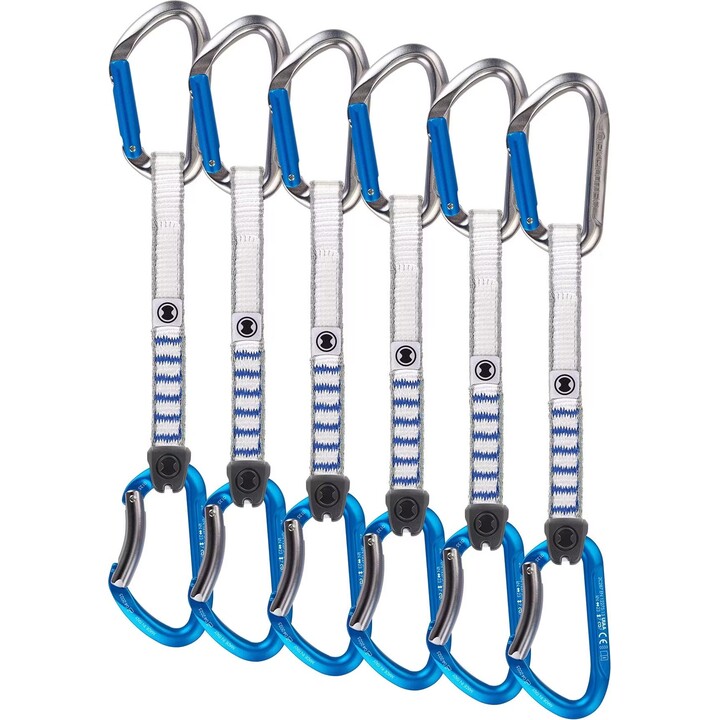 Ekspresy wspinaczkowe SKYLOTEC Salto NY - 6 Pack 17 cm - titanium/electricblue