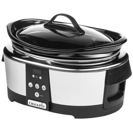 Panela elétrica de cozimento lento Crock-Pot SCCPBPP605-050, 5,7 L (cromada)