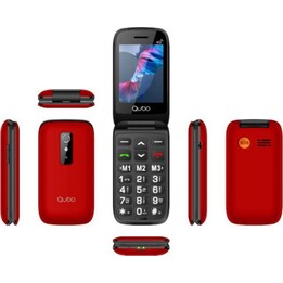 Téléphone portable 4G Qubo P-220RD pour seniors / Rouge