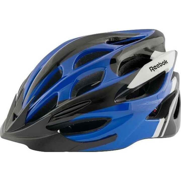 Reebok MTB MV50, Capacete de ciclismo, Tamanho BL BK WH, Azul, Branco