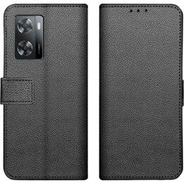 Funda tipo cartera Just in Case negra - Funda para Oppo A57