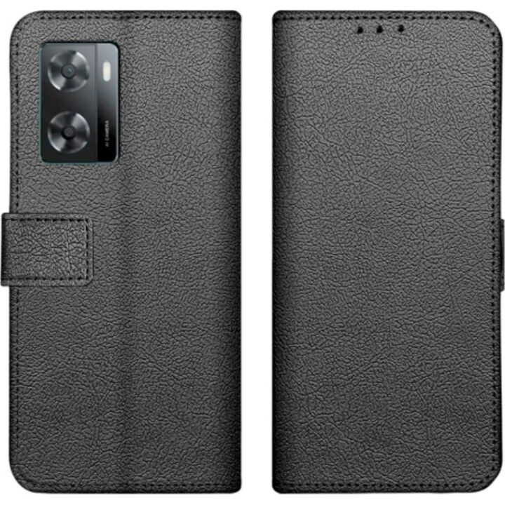 Etui portefeuille noir Just in Case - Etui pour Oppo A57