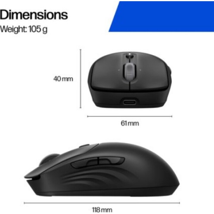 HP 705 Wireless Rechargeable Mouse Black