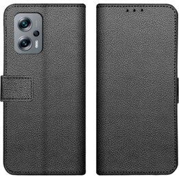 Étui portefeuille noir Just in Case - Étui pour Xiaomi Poco X4 GT