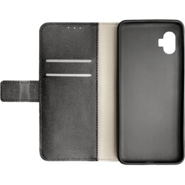 Just in Case Klassische Brieftasche Fall - Samsung Galaxy Xcover 6 Pro - Kunstleder Buch Fall - schwarz