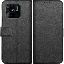Just in Case Funda Cuero Negro Xiaomi Redmi 10C