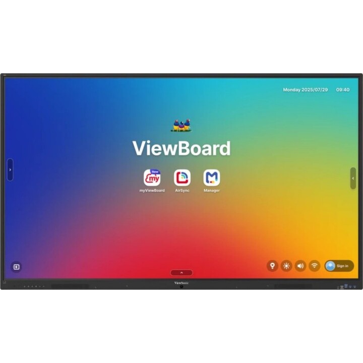 ViewBoard 35 serie touchscreen 75INCH UHD, Android 16 EDLA, IR 450 nits, 2x20W, 2x USB-C 8/128GB, 8-core CPU