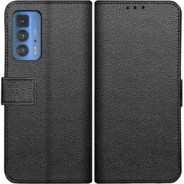 Custodia a portafoglio Just in Case Classic - Motorola Edge 20 Pro - Custodia a libro in ecopelle - Nero