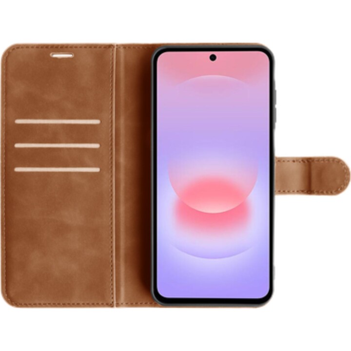 Funda tipo cartera Just in Case PrimeWallet para Samsung Galaxy A37, Marrón