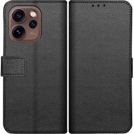 Just in Case Classic Wallet Case - Oppo Reno15 Pro - Etui livre en simili cuir - Noir