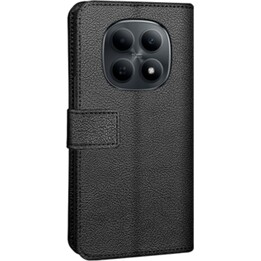 Just in Case Capa clássica para carteira - Xiaomi Redmi Note 15 Pro+ (5G) - Capa para livro em pele sintética - Preto