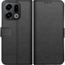 Just in Case Classic Wallet Case - Oppo Find X9 - Faux Leather Book Case - Black