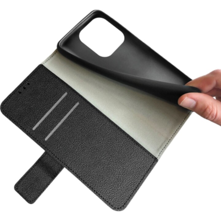 Funda tipo cartera clásica Just in Case - Oppo Find X9 - Funda tipo libro de piel sintética - Negra