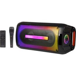 Caixa de som Bluetooth CityLIGHT + controle remoto + microfone com fio