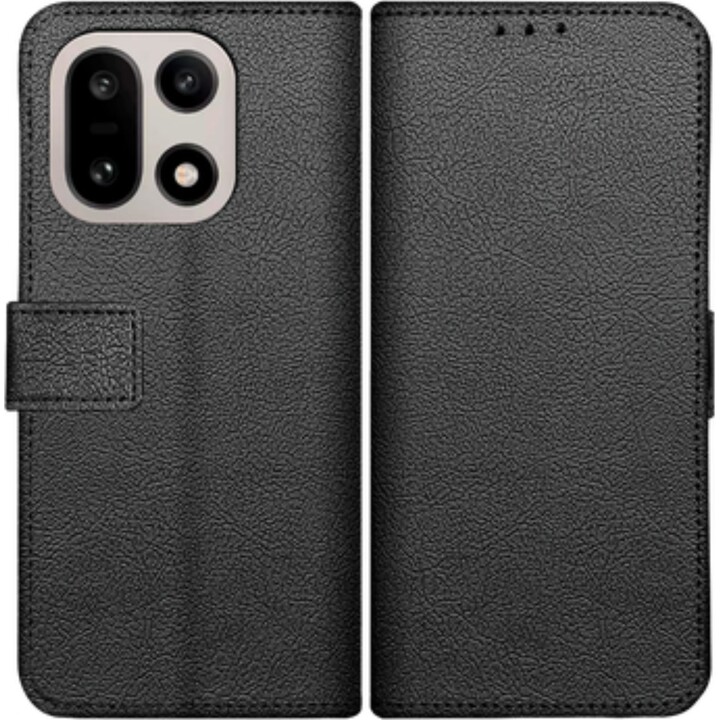 Funda tipo cartera clásica Just in Case - OnePlus 15 - Funda tipo libro de piel sintética - Negra