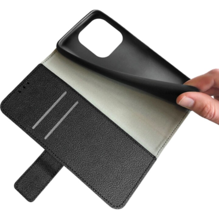 Funda tipo cartera clásica Just in Case - OnePlus 15 - Funda tipo libro de piel sintética - Negra