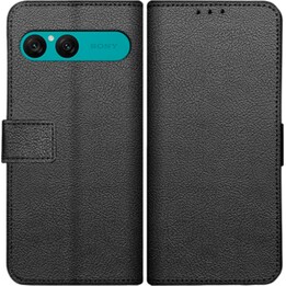 Funda tipo cartera clásica Just in Case - Sony Xperia 10 VII - Funda tipo libro de piel sintética - Negra