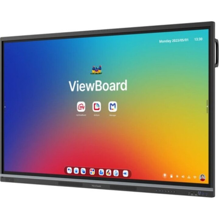 ViewBoard 51 serie touchscreen 65 inch UHD, Android 14 EDLA certified, IR 450 nits, 2x 25W + sub 20W + 8-array mic, 3x USB-C
