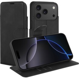 Just in Case Capa PrimeWallet para iPhone 17 Pro Max - Capa para carteira em pele sintética - Preto