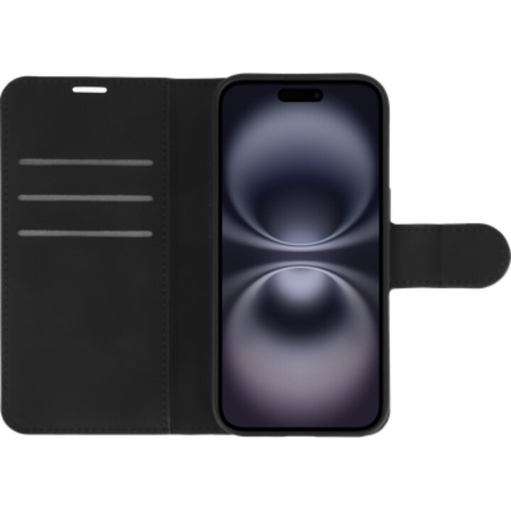 Just in Case PrimeWallet Wallet Case for iPhone 17 - Faux Leather Wallet Case - Black